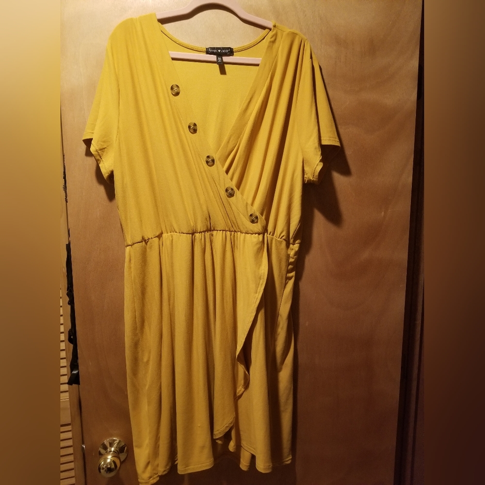 Mustard top, 3x